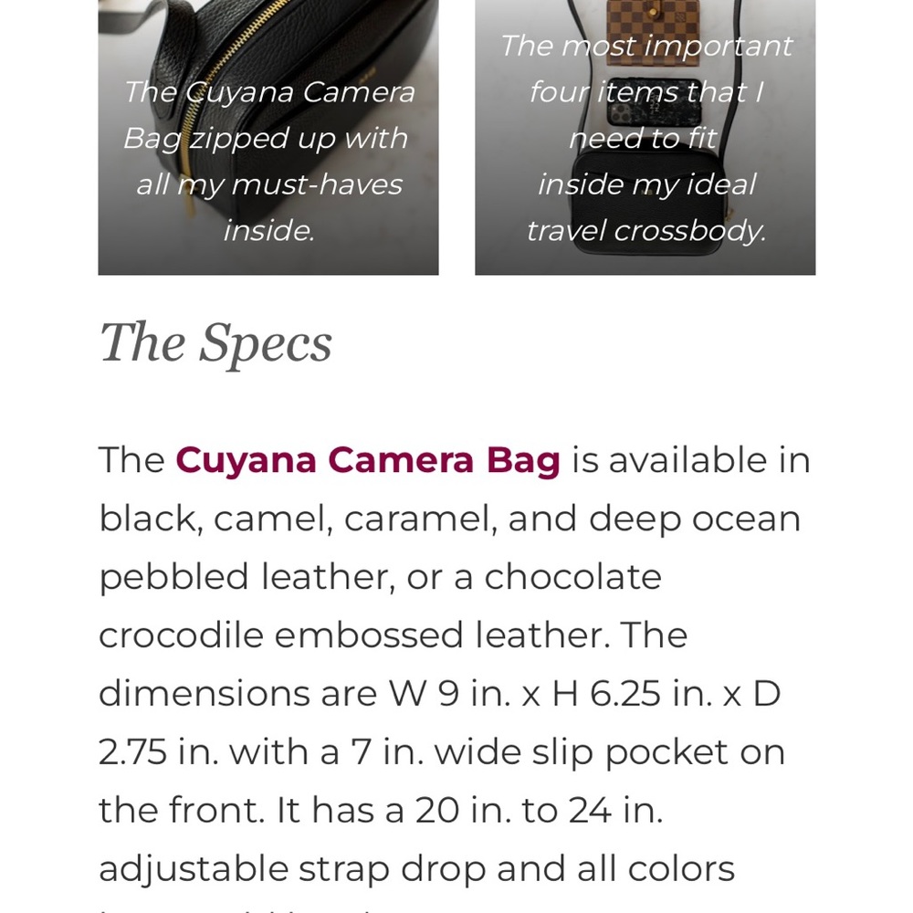 Cuyana Brown Croc-Embossed Leather Crossbody Bag - Picture 13 of 15